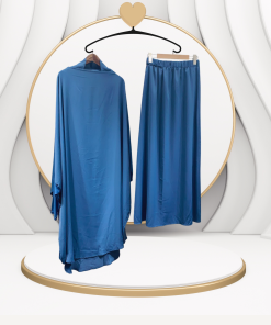 2 قطعة جلباب خمار مع تنورة