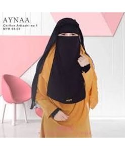 2 Layer Long Black Niqab Aynaa|2 Layer Long Black Niqab Aynaa|