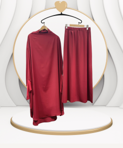 2 قطعة جلباب خمار مع تنورة