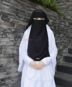 Two Layer Niqab Black Zahira|طبقتان نقاب أسود زهيرة