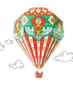 Big Hot Air Balloon Paper Lamp Shade: Red Design - DIY Paper Craft for Home Decoration