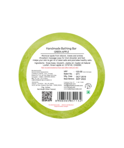 Khadi Organique Natural Green Apple Loofah Soap|