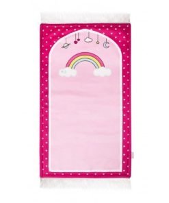 سجادة صلاة قوس قزح السماوية الوردي