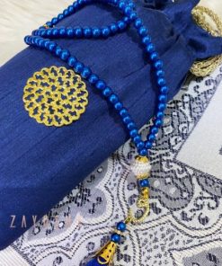 Prayer Rug With Pouch And Matching Tasbeeh in Blue