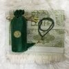 Prayer Rug With Pouch And Matching Tasbeeh in Green