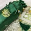 Prayer Rug With Pouch And Matching Tasbeeh in Green