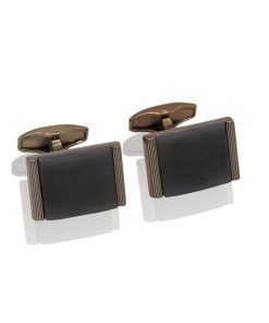 Rectangle Bronze Color Cuff-link