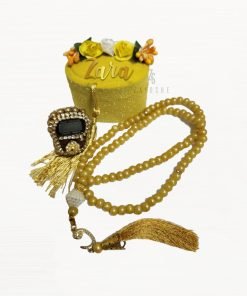 مجموعة علب التسبيح الزهرية المخصصة باللون الأصفر