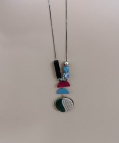 يينغ يانغ سلسلة خشبية طويلة خضراء|