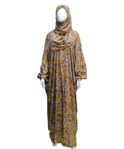 Brown Floral Prayer Dress With Sheila
