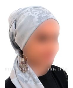 Grey Headwear Pashmina Hijab|