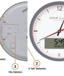Al Fajr CR-23 Rounded Wall Clock|