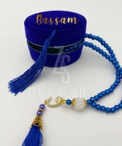 لؤلؤة التسبيح مع حقيبة شخصية - أزرق كحلي