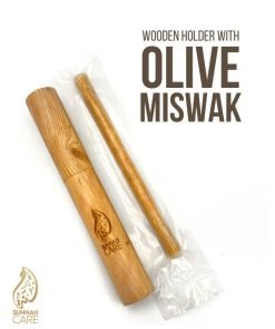 Wooden Miswak Holder With Olive Miswak