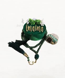 مجموعة علب التسبيح الزهرية المخصصة باللون الأخضر