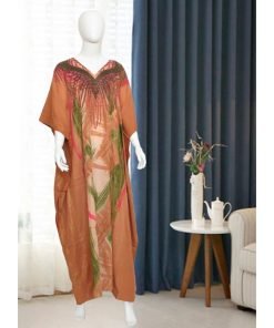 قفطان صيفي بطبعة بني