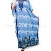 Blue Kaftan With Black Lace On Sides