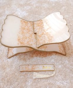 Premium Resin Quran Stand and Bookmark-Off White