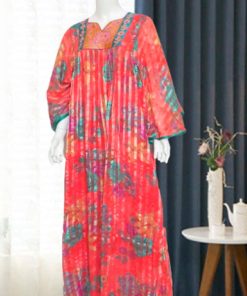 قفطان مقلم زهري برتقالي