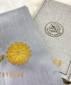 Rainbow Quran With Pouch - Grey