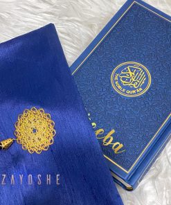 Rainbow Quran With Pouch - Dark Blue